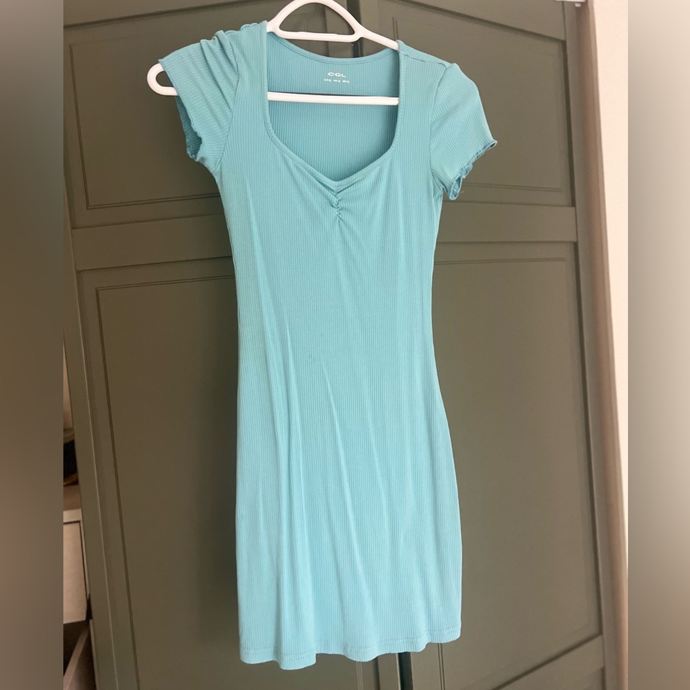 Mini dress Ribbed blue
